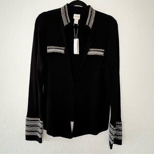 NWT Chico’s Embellished Detail Heidi Open Cardigan Sweater Women’s Size Medium 1